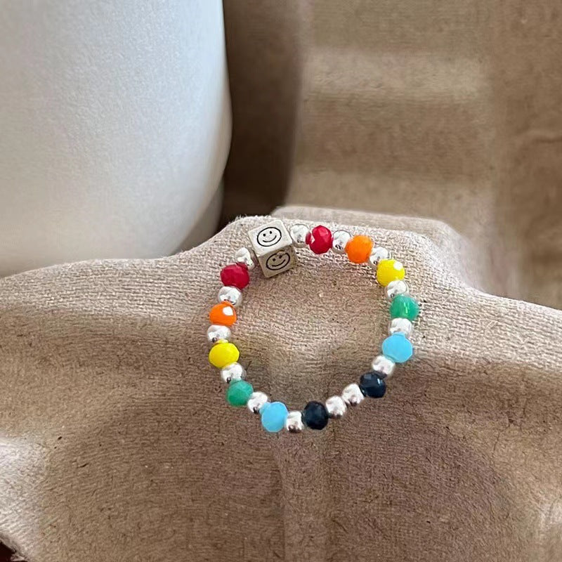 Sterling Sier Order Style Synchronous Smiley Face Rings