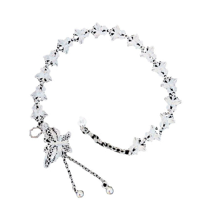 Handmade Filigree Butterfly Tassel Pure Drainage Bracelets