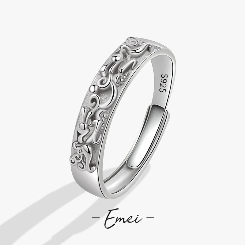 Money Drawing Pi Couple Retro Fashion Personalized Opening Single Rings