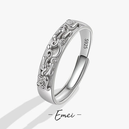 Money Drawing Pi Couple Retro Fashion Personalized Opening Single Rings