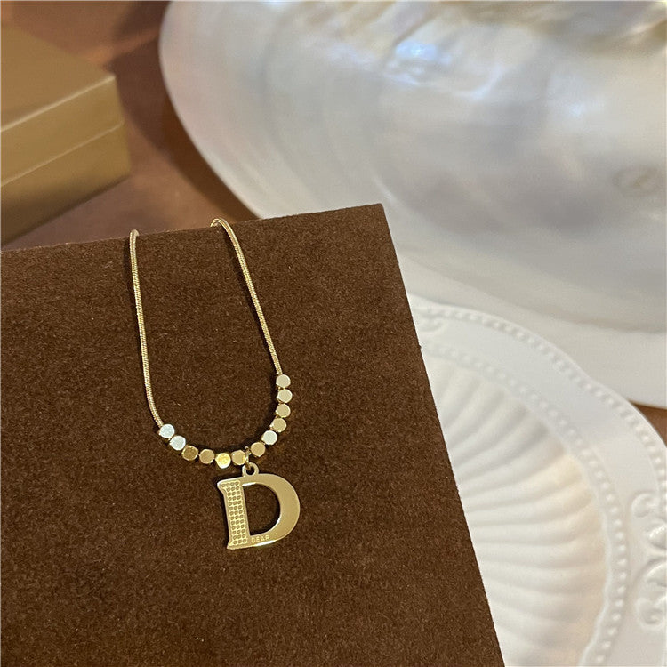 Steel Design Letter Temperamental Tassels Sweater Necklaces