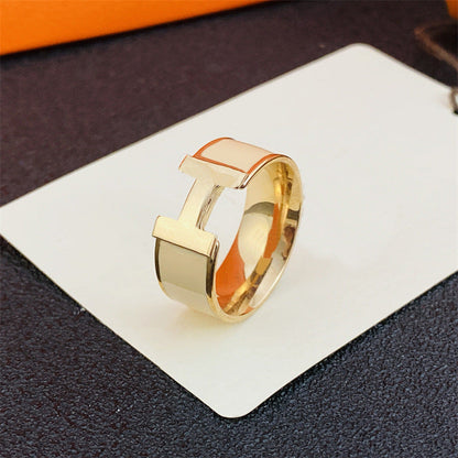 Red Enamel Color Epoxy Letter Opening Rings