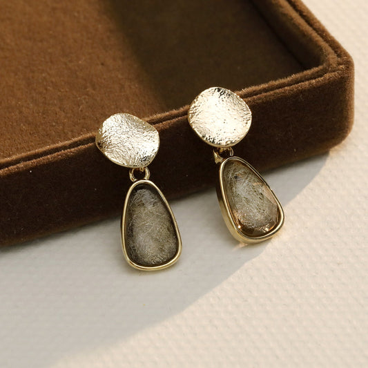 Women's Retro Minority Design Geometric Water Drop Ear Earrings