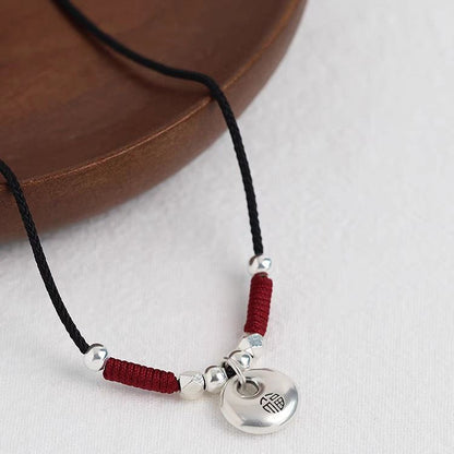 Fat Safety Lock Female Sterling Clavicle Necklaces