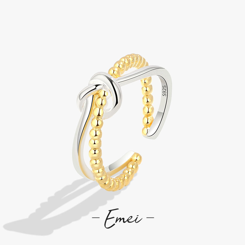 Fashion Simple Opening Knotted Female Cold Style Rings