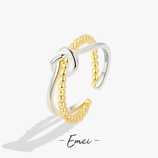 Fashion Simple Opening Knotted Female Cold Style Rings