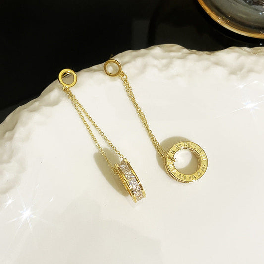 Women's High-grade Sier Tassel Long Cold Style Rings