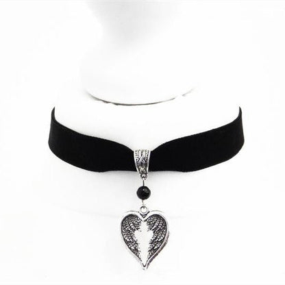 Retro Alloy Fashion Angel Wings Pendant Necklaces