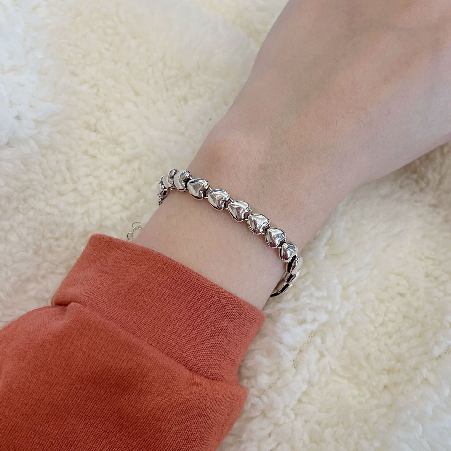 Niche Design Light Luxury Heart-shaped Chain Simple Cold Bracelets