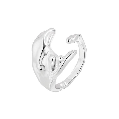 Korean Style Niche Design Minimalist Irregular Rings