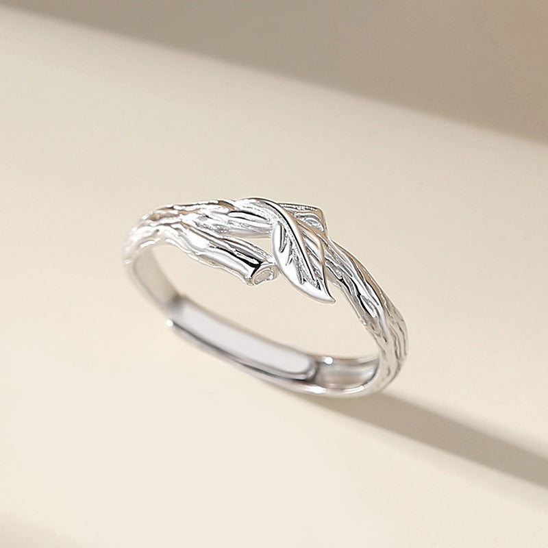 Women's & Men's And One Pair Trendy Fashion Leaves Valentine's Rings