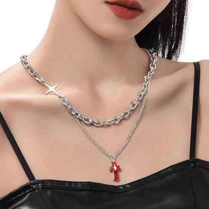 Women's & Men's & Titanium Steel No Fading Hip Hop Light Luxury High-grade Necklaces