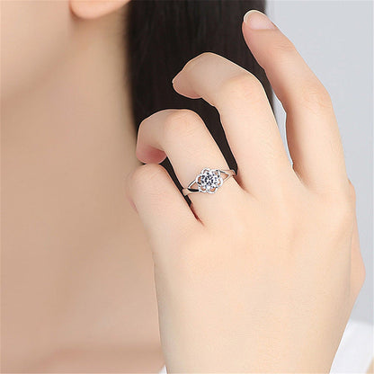 Women's Artificial Diamond Ornament Fashion Mouth Wedding Rings