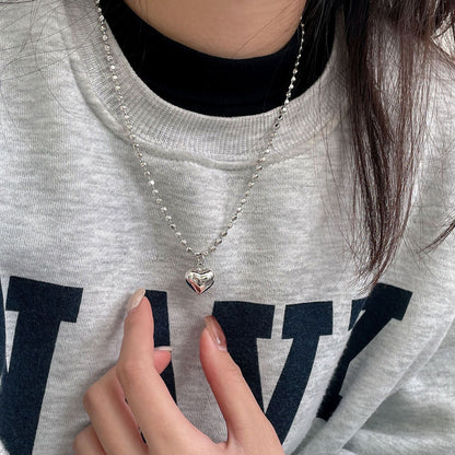 Women's Sier Love Simple Retro Sterling Short Necklaces