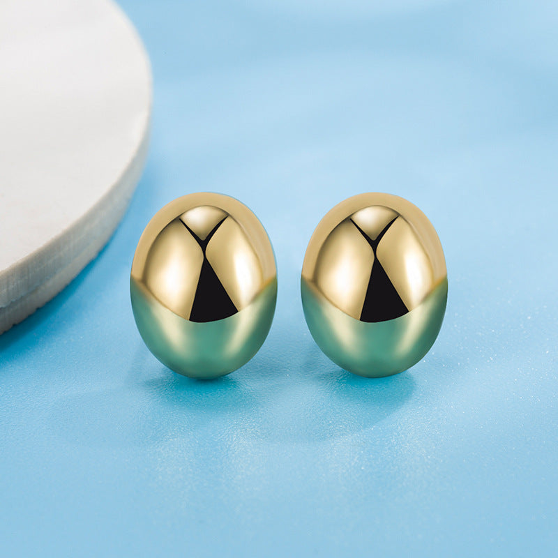 Moon Bean Niche Bag Advanced Simple Geometric Earrings