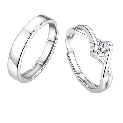 Women's & Men's & Sterling Sier Pairs Of Fashion Rings