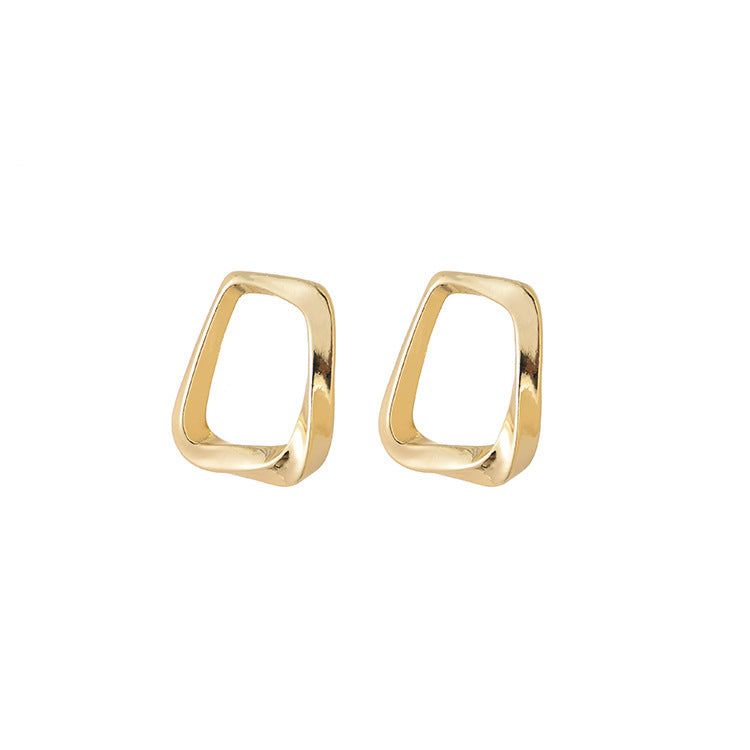 Irregular Glossy Metal Simple Personalized Ear Earrings