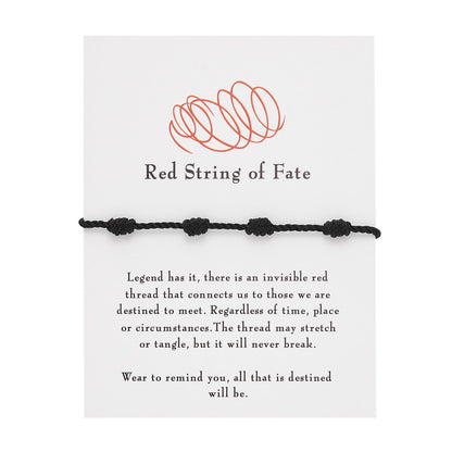 Knots Red Rope Woven Length Adjustable Bracelets