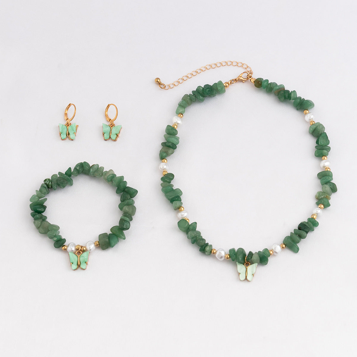 Gravel Beaded Clavicle Chain Pastoral Style Necklaces