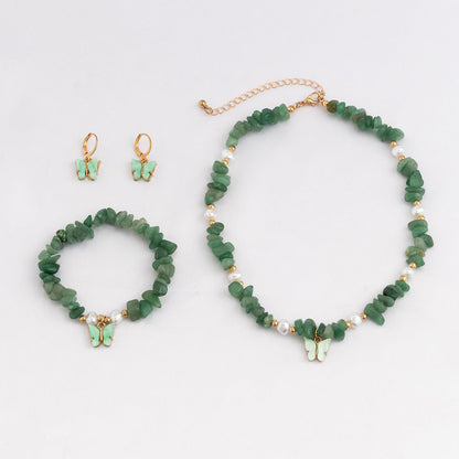 Gravel Beaded Clavicle Chain Pastoral Style Necklaces