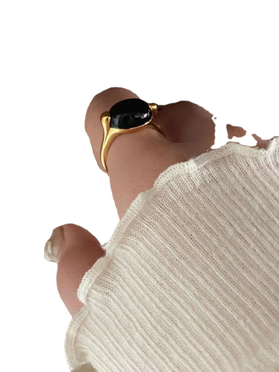 Sterling Sier Retro French Graceful Wind White Natural Rings