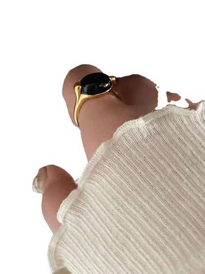 Sterling Sier Retro French Graceful Wind White Natural Rings