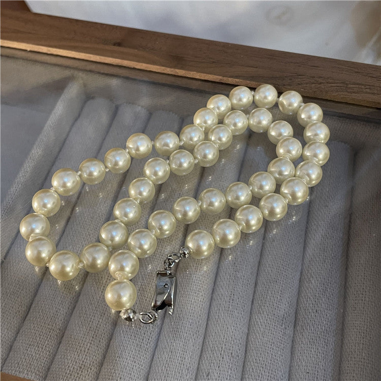 Imitation Pearl Female Graceful High-grade Sweater Necklaces