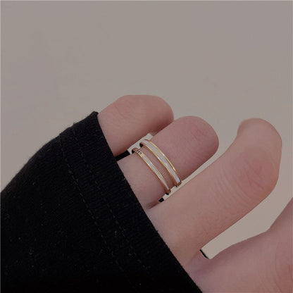 Couple Double Layer Fritillary Simple Niche High Sense Rings
