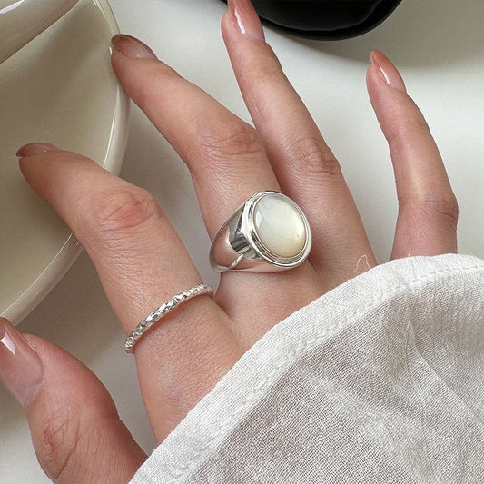 And Personalized Opal Metal Suit Female Rings