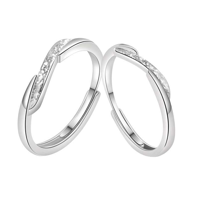 Women's & Men's & Simple Pair Of Niche Design Valentine's Rings