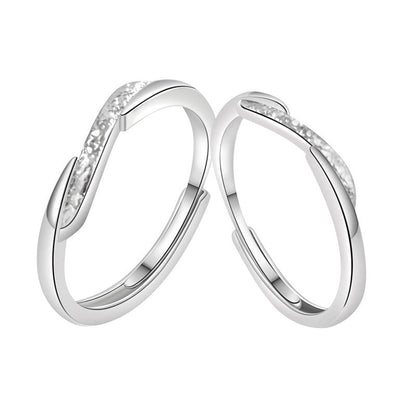 Women's & Men's & Simple Pair Of Niche Design Valentine's Rings