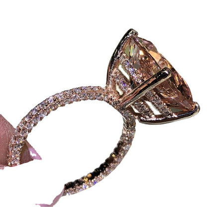 Square Super Flash Zircon Retro Temperament Rings