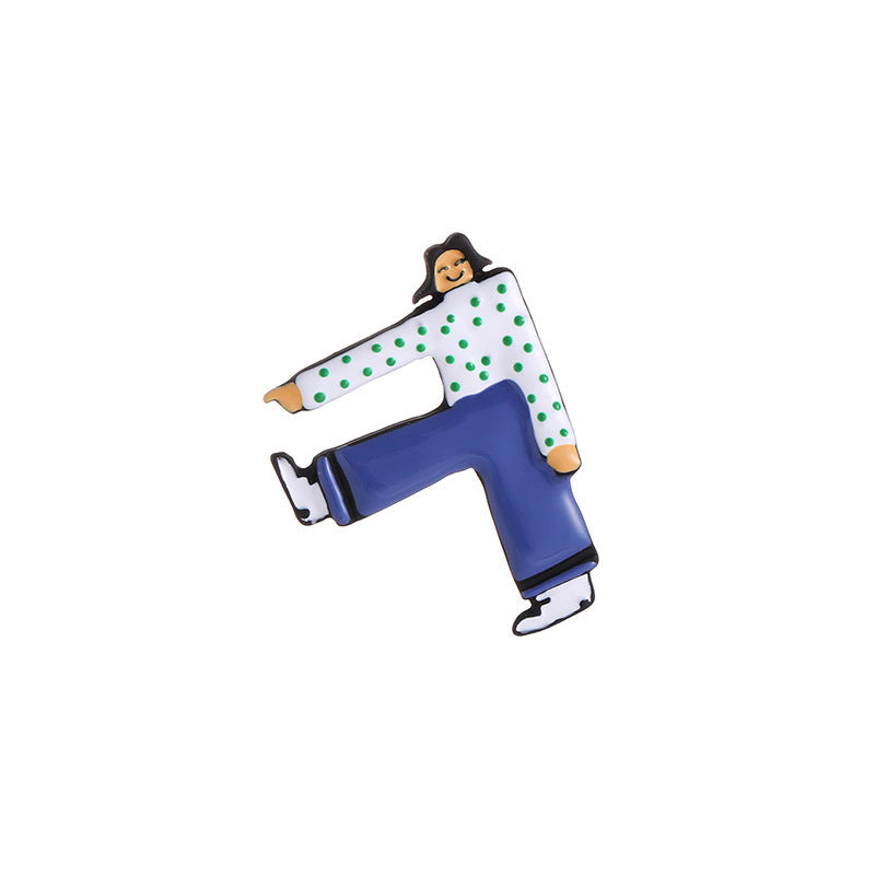 Women's Painted Design Personality Creative Funny Quirky Contrast Color Villain Rings