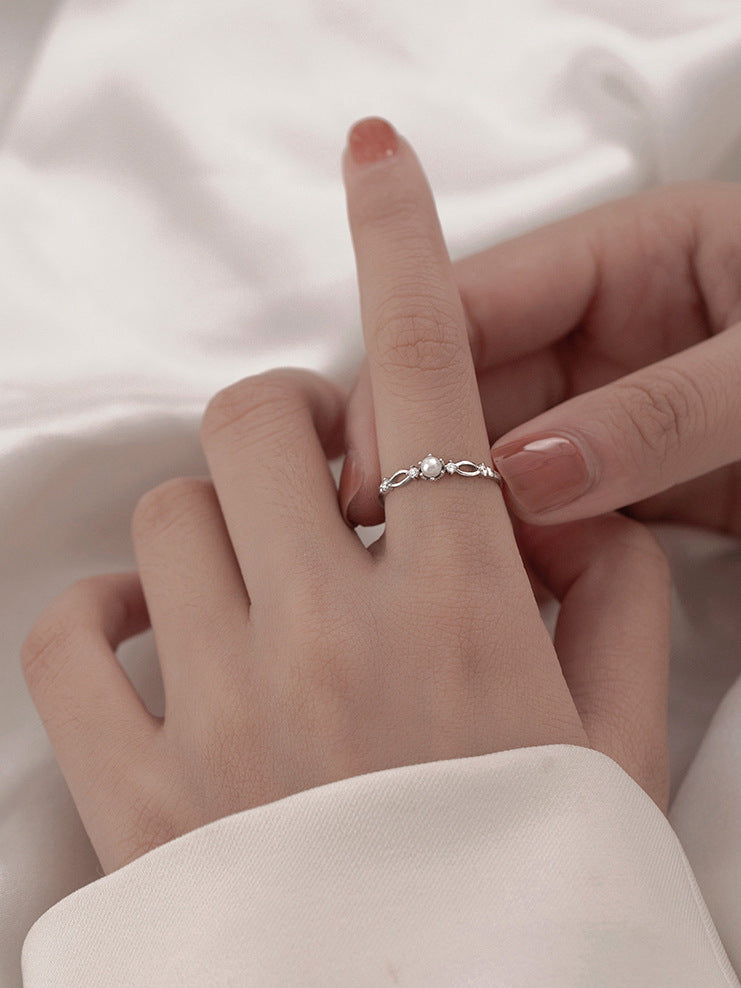 Women's Rhinestone Imitation Pearl High-grade Light Luxury Rings