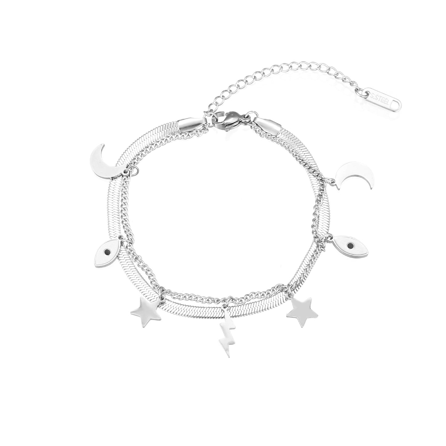 Fashion Titanium Steel Design Five-pointed Star Bracelets