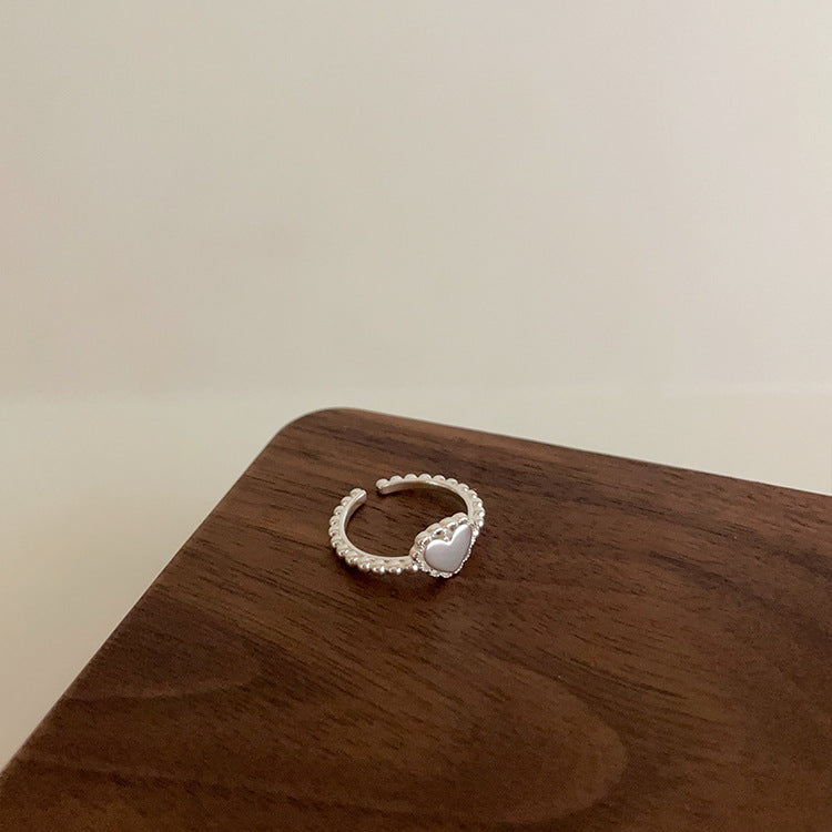 Heart Female French Retro Minority Design Sense Rings