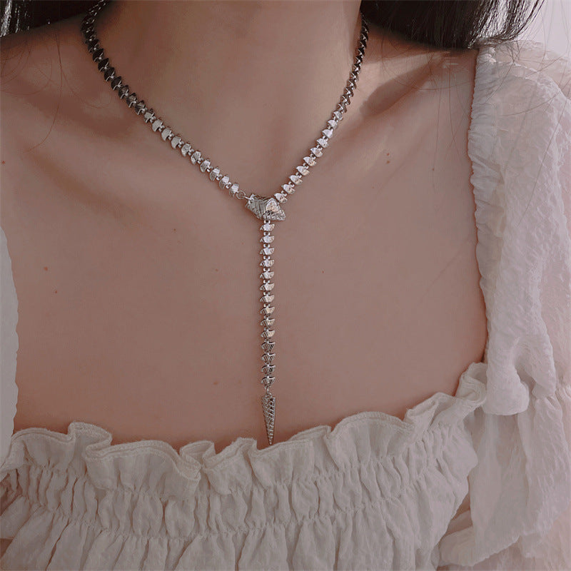 Women's Fashion Personality Gold Snake-shaped Tassel Light Luxury High Necklaces