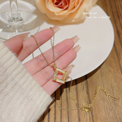 Geometry Square Clavicle Chain Light Luxury Minority Necklaces