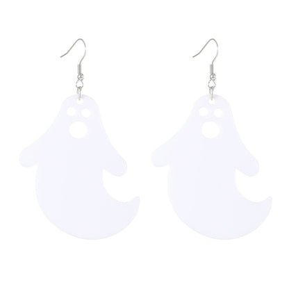 Female Gothic Dark Bat Spider Pumpkin Earrings