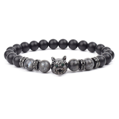 Men's Domineering Wolf Head Micro Inlaid Zircon Bracelets