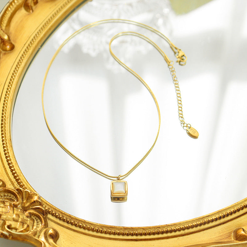 Design Titanium Steel Gold Plated Snake Necklaces