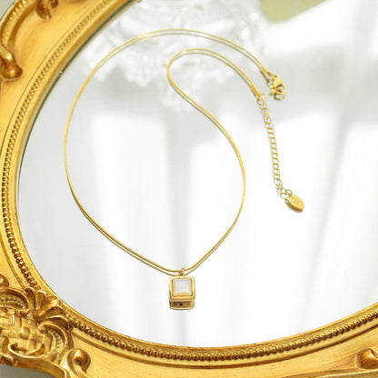 Design Titanium Steel Gold Plated Snake Necklaces