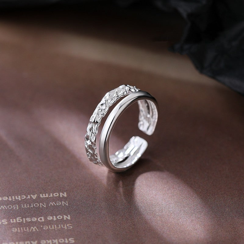 Plated Pleated Female Open Simple Index Rings