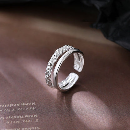 Plated Pleated Female Open Simple Index Rings