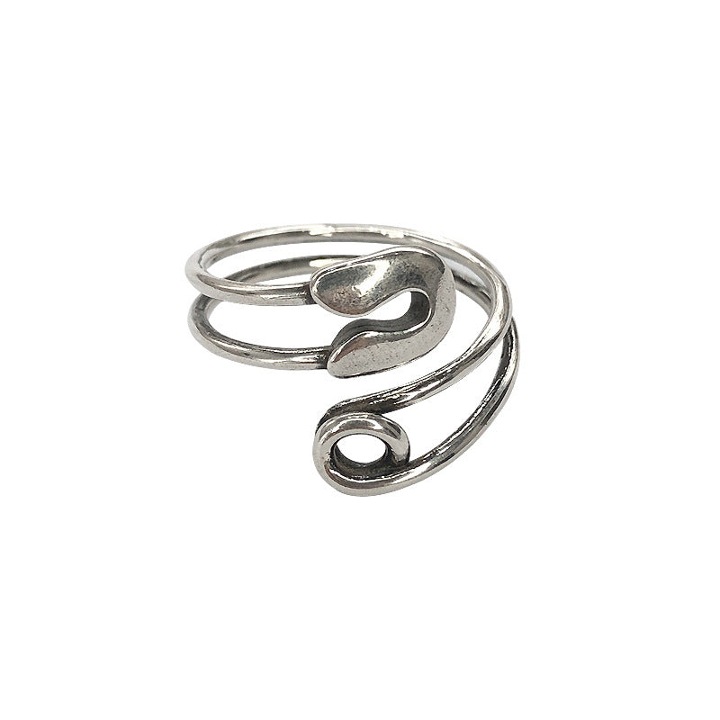 Women's Sier Niche Pin Korean Style Personalized Rings