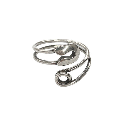 Women's Sier Niche Pin Korean Style Personalized Rings