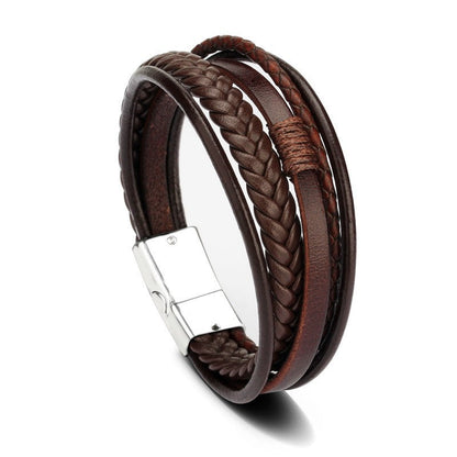 Men's Jewelry Fashion Leather Rope Hand Weaving Bracelets
