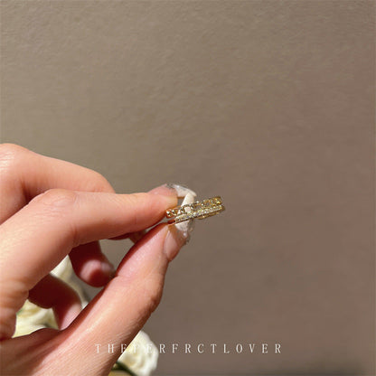 Zircon Female Niche Design Light Luxury Rings