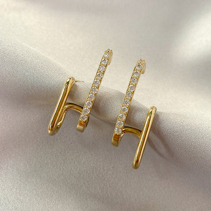 High-grade Sense Style Trendy Simple Eardrops Earrings