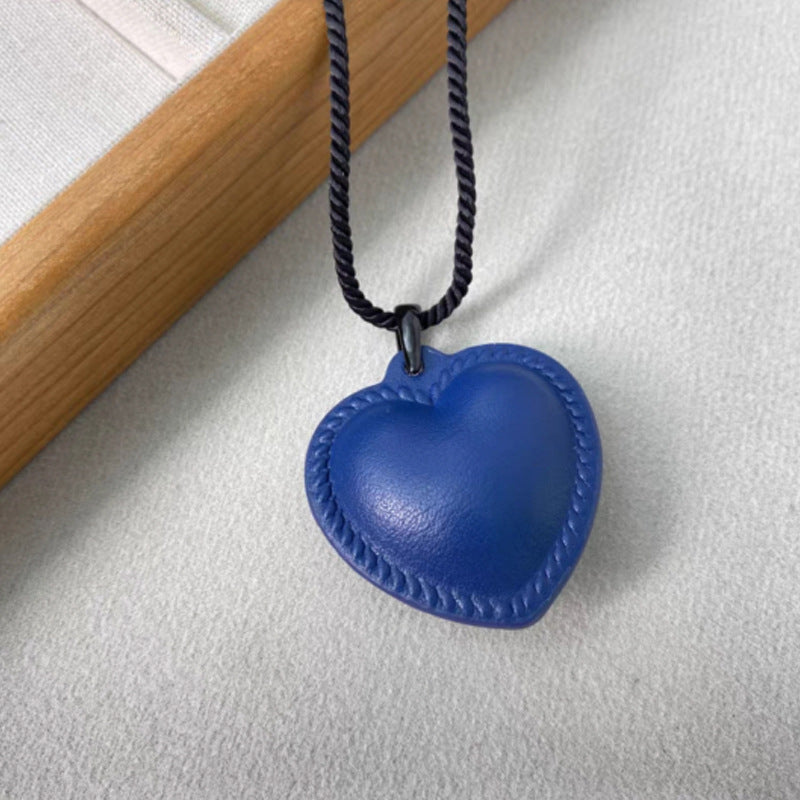 Rope Black Peach Heart Trend Adjustable Cute Necklaces